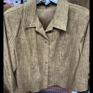 Koret Textured Tan Shirt and Top 2 pieces